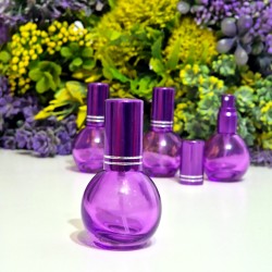 Sticlute din sticla mov 10 ml cu pulverizator pentru parfum